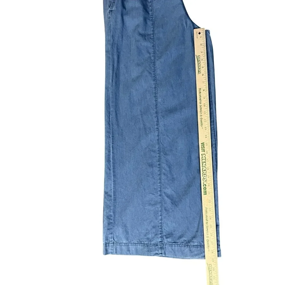 Juicy Couture Chambray Wide Leg Crop? Pants Womens 16 Used 100% Cotton - Picture 9 of 13